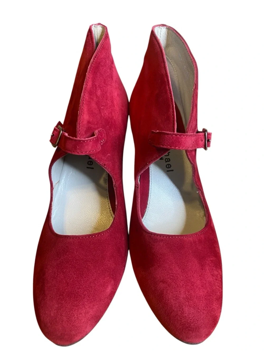 Eric Michael Red Suede pumps women’s 38 EU 8.5 U.S.